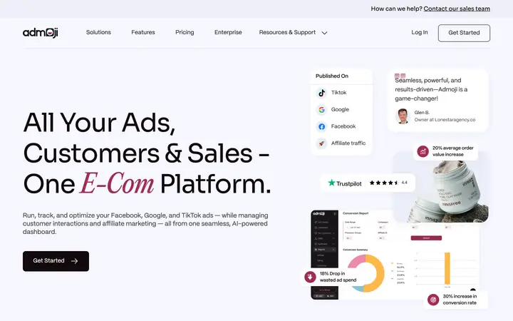 Admoji — Enterprise website