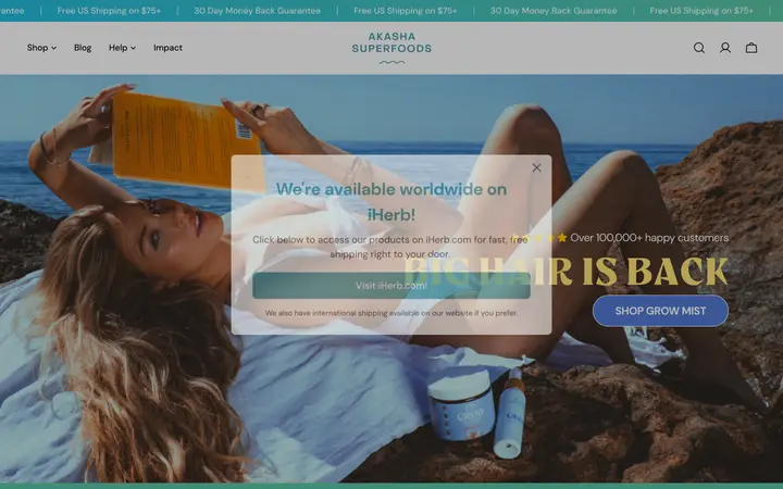 Akasha Superfoods — Nutrition website