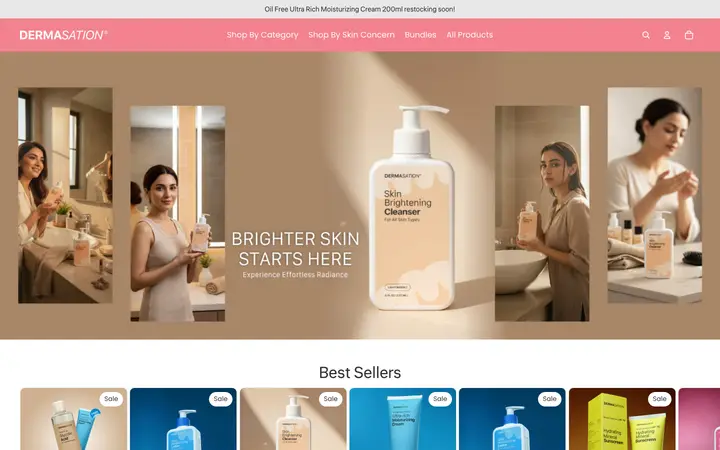 Dermasation — Skincare website