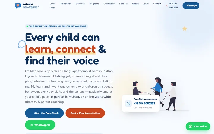 Inclusive Therapy Centre — Healthcare website