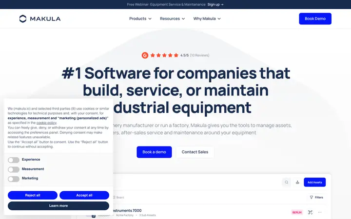 Makula — B2B Platform website