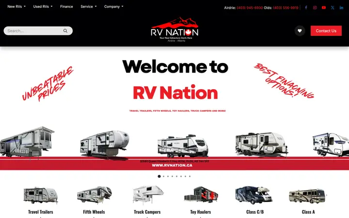 RV Nation Canada — Automotive website