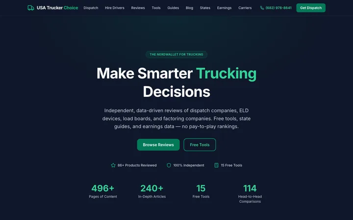 USA Trucker Choice — Owner-Operator Platform website