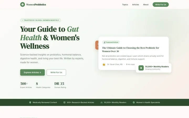 Women Probiotics — Health Publishing website