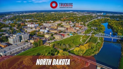 North Dakota trucking coverage map
